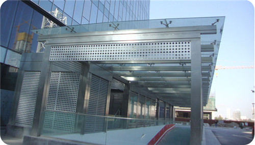 西安鋼結構雨棚夾膠玻璃